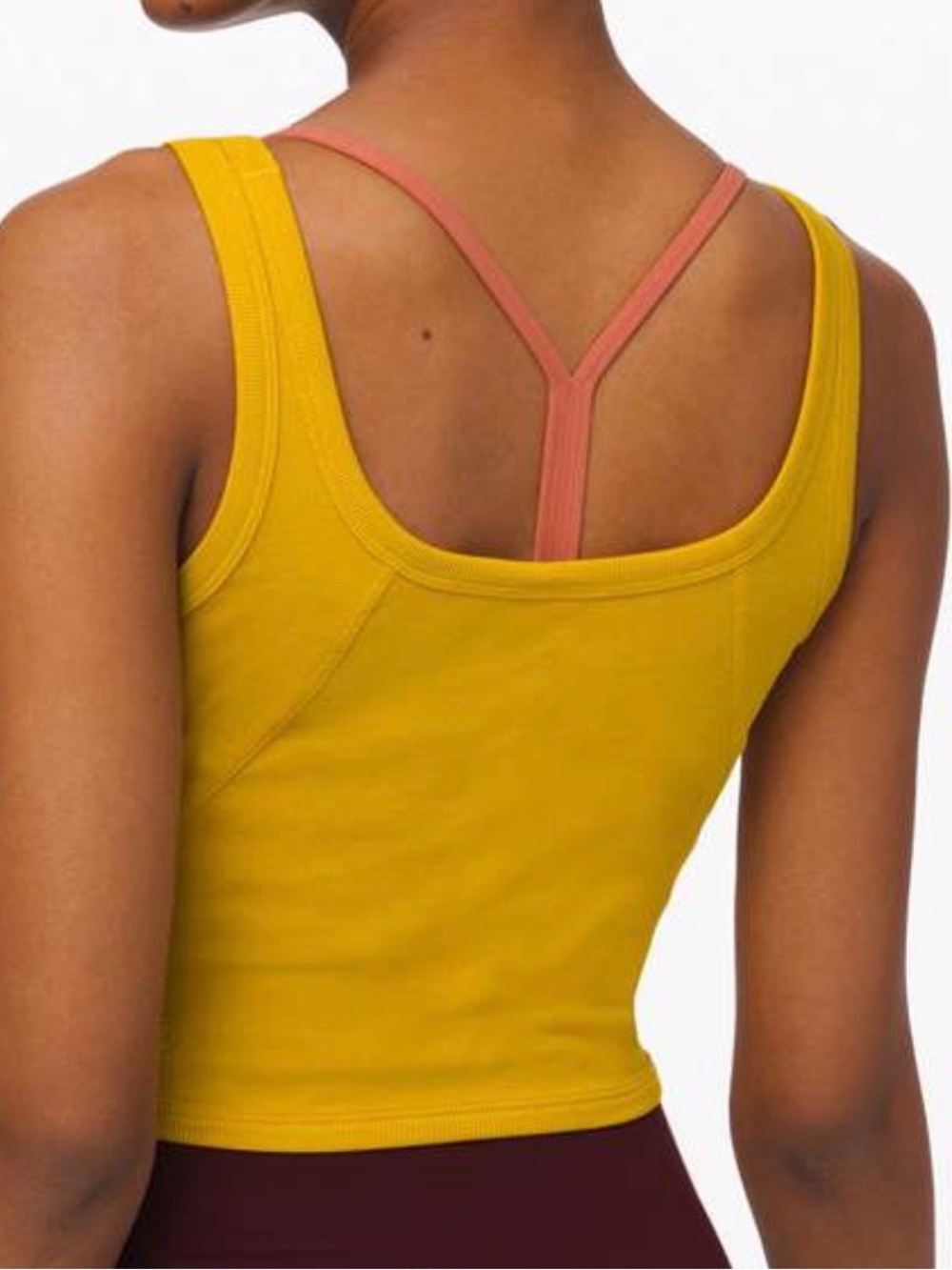 lululemon athletica Gold/Yellow Ribbed Crop Tank
